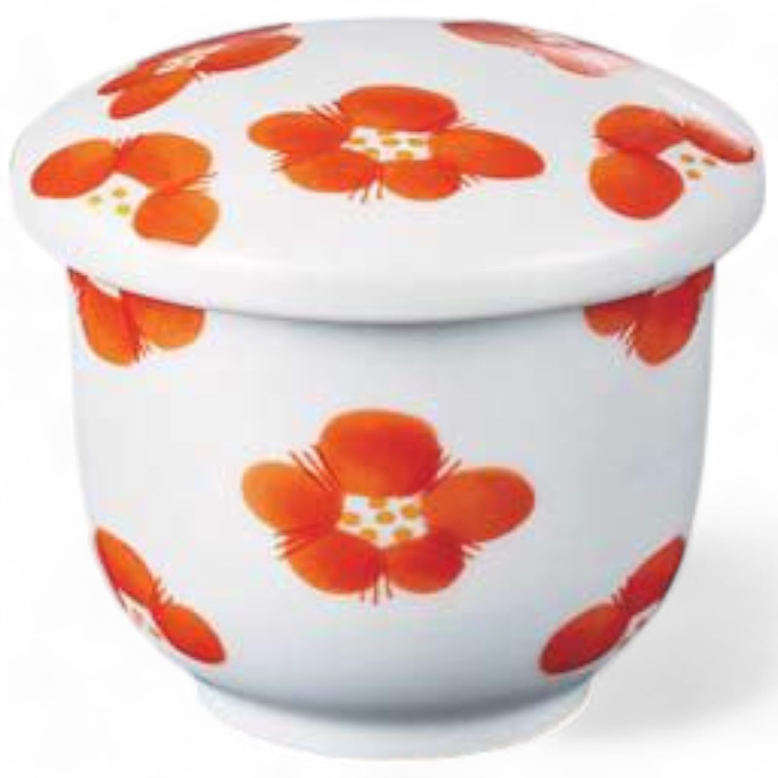 Amazon｜匠美風 有田焼 茶碗蒸し 器 パール巻赤梅立型 蒸し碗 日本製